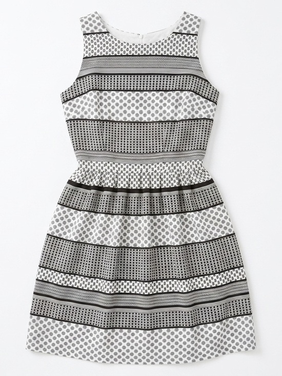 Jack by BB Dakota Dresses & Skirts - Jack by BB Dakota Black and White Sleeveless Skater Dress with a Pleated Skirt